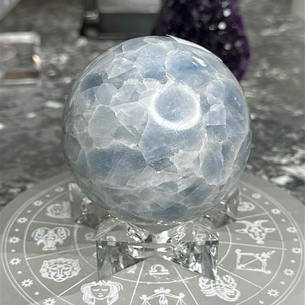Blue Calcite Sphere BCA02