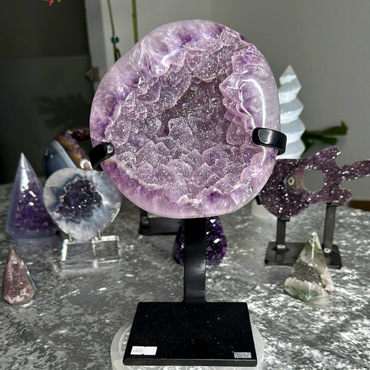 Super Sugar Druzy Amethyst Statement Piece SSD06