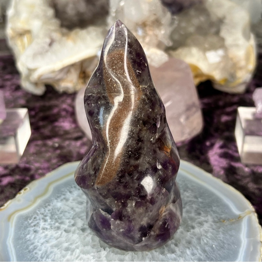 Amethyst Agate Flame - AAF01