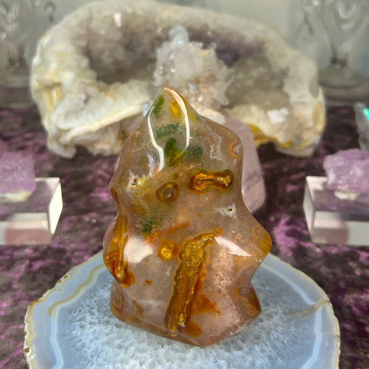 Blue Carnelian Flame - BCF01