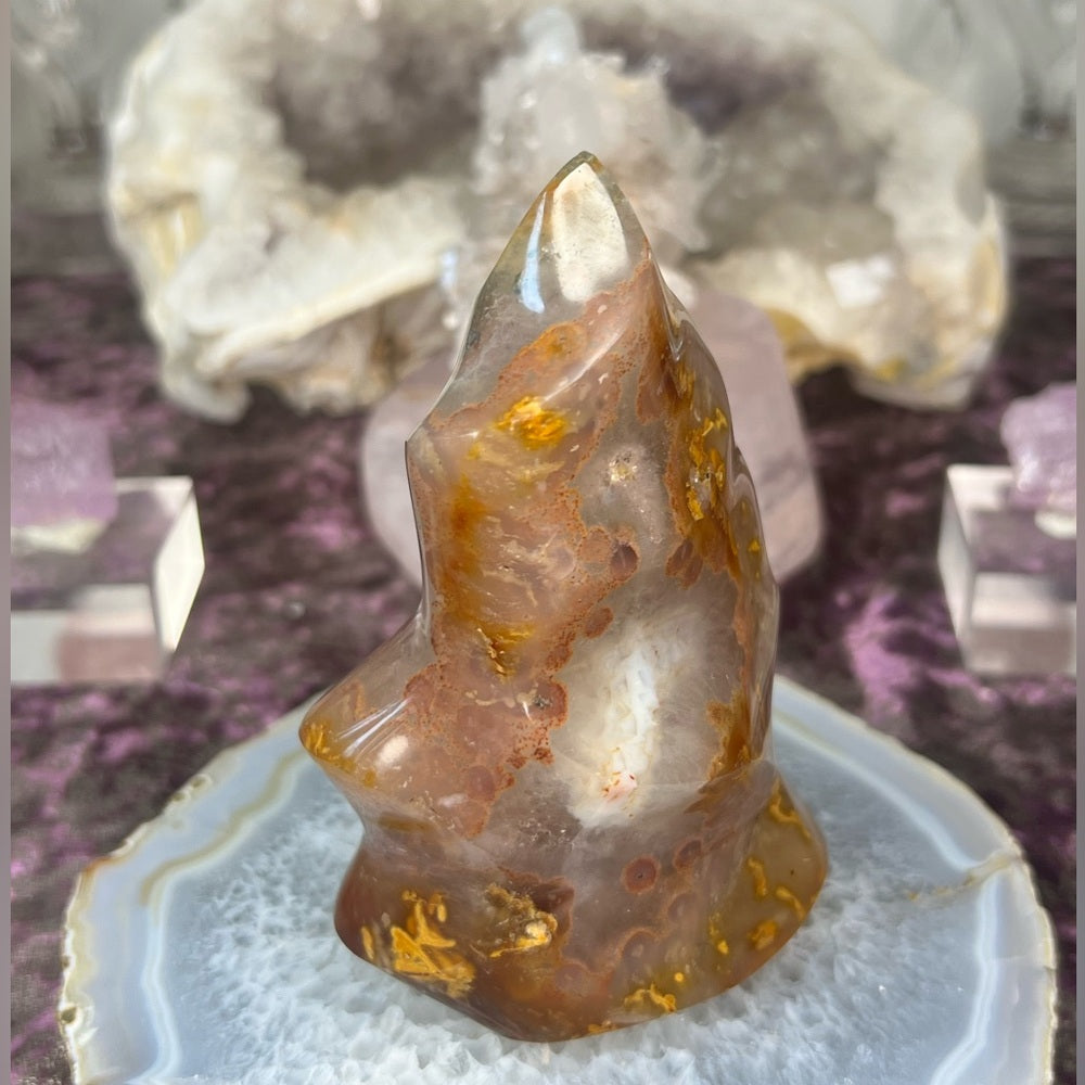 Blue Carnelian Flame - BCF01
