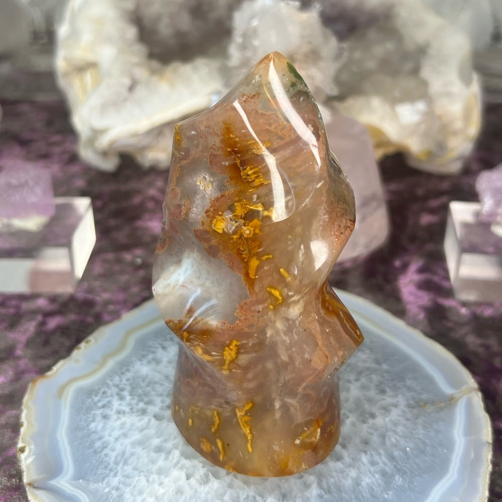 Blue Carnelian Flame - BCF01