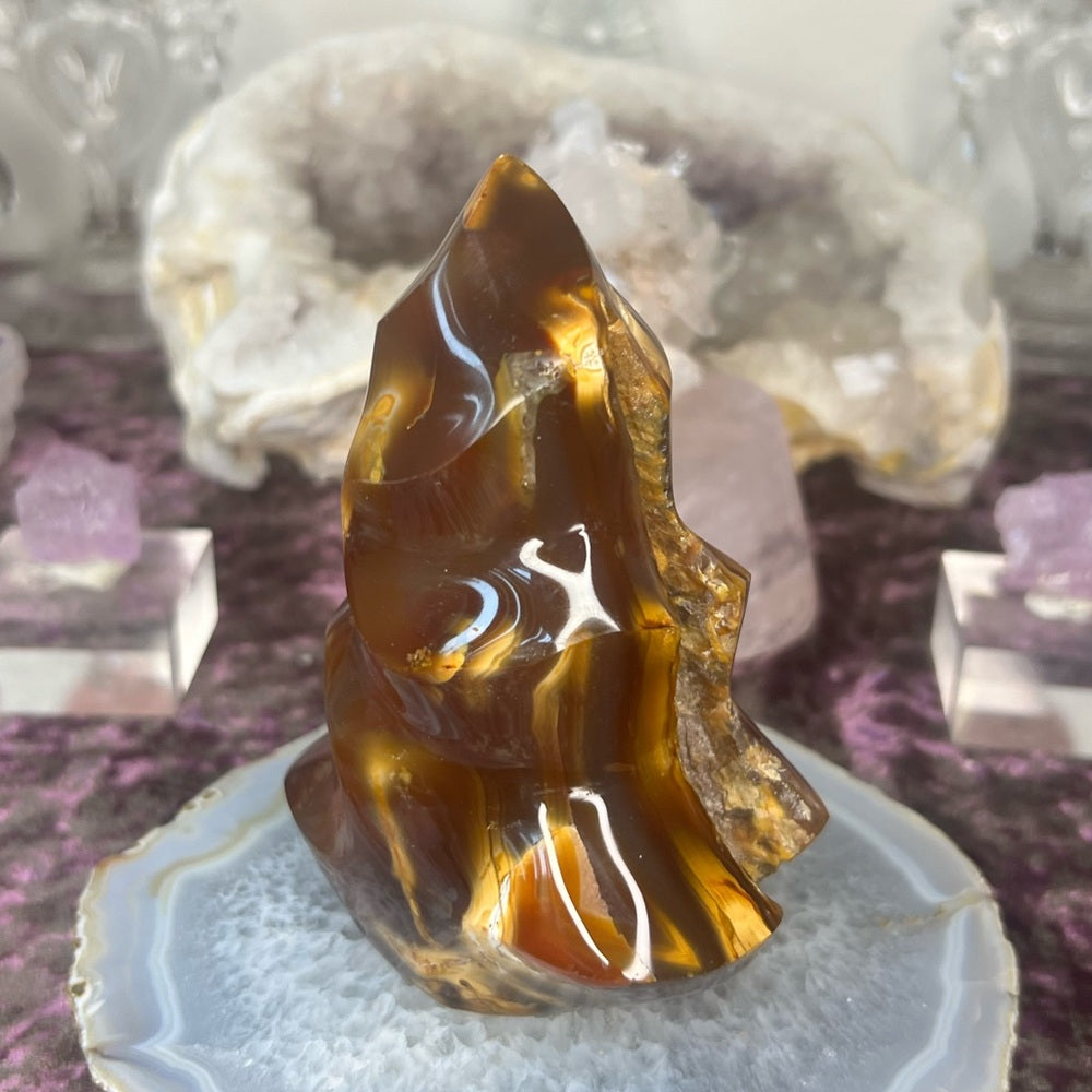 Carnelian Orca Agate Flame - CAF01