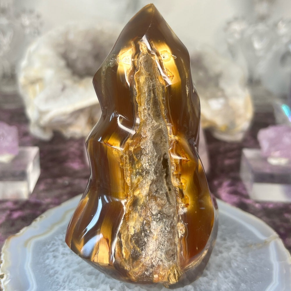 Carnelian Orca Agate Flame - CAF01