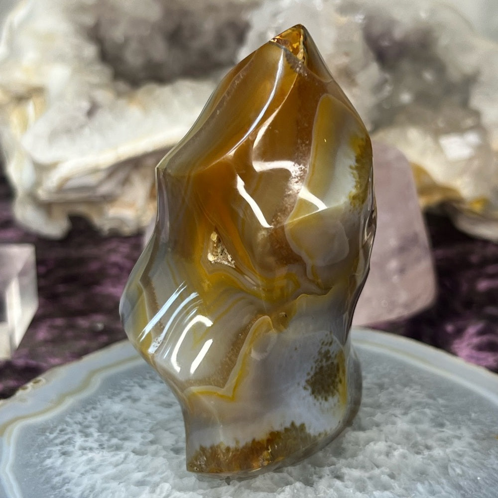 Blue Carnelian Flame - BCF02