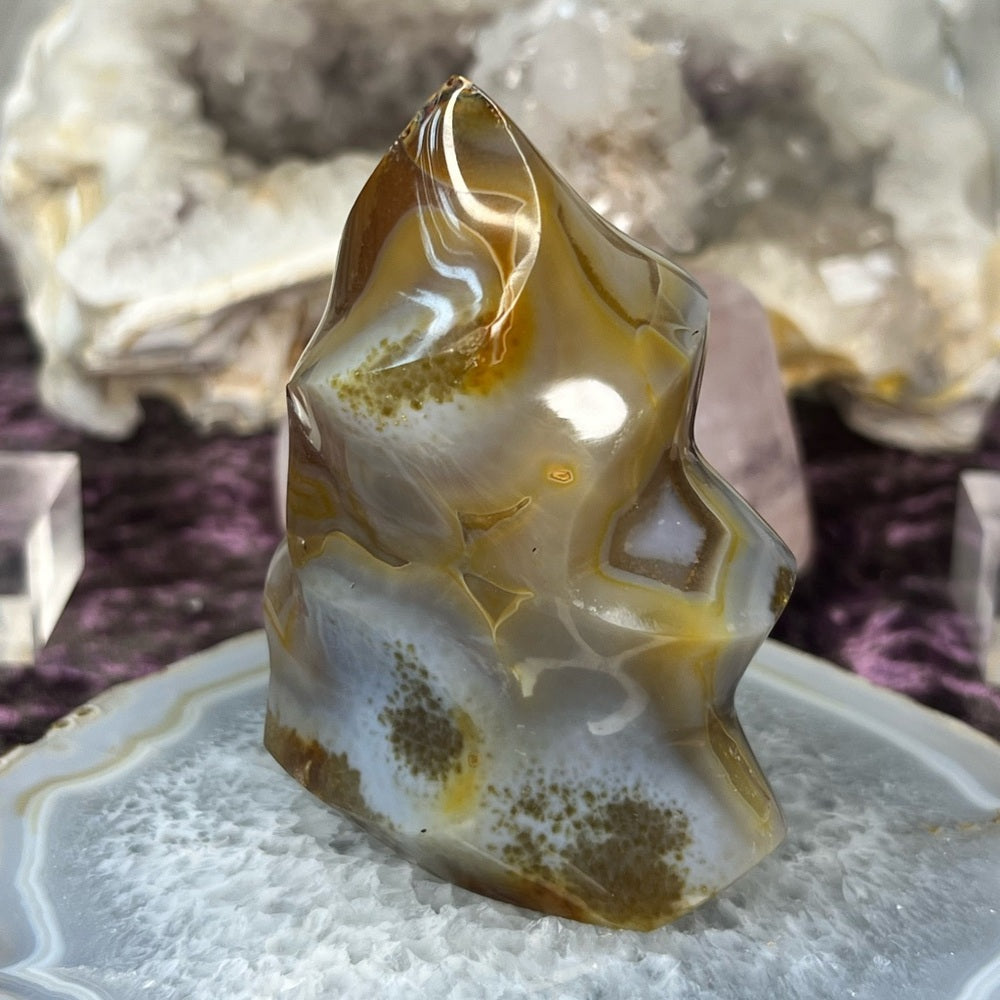 Blue Carnelian Flame - BCF02