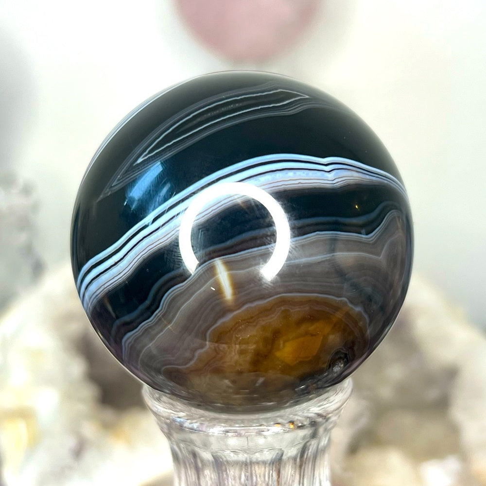 Black Sardonyx Sphere - DAS06