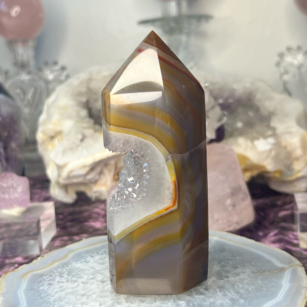 Agate Druzy Tower - ADZ01