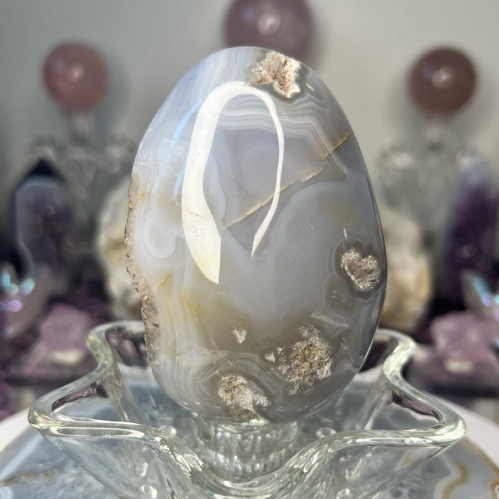 Druzy Blue Agate Egg - DBE01