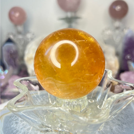 Honey Calcite Sphere - HCS01