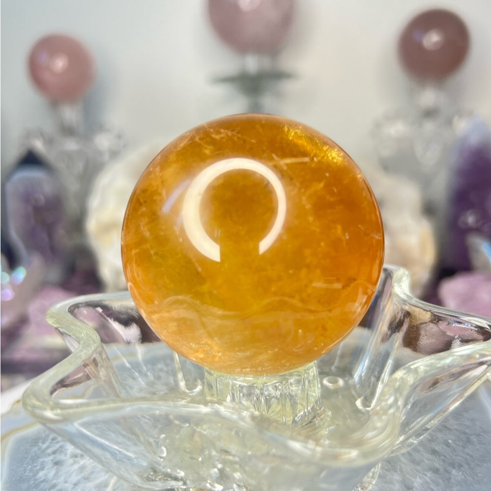 Honey Calcite Sphere - HCS01