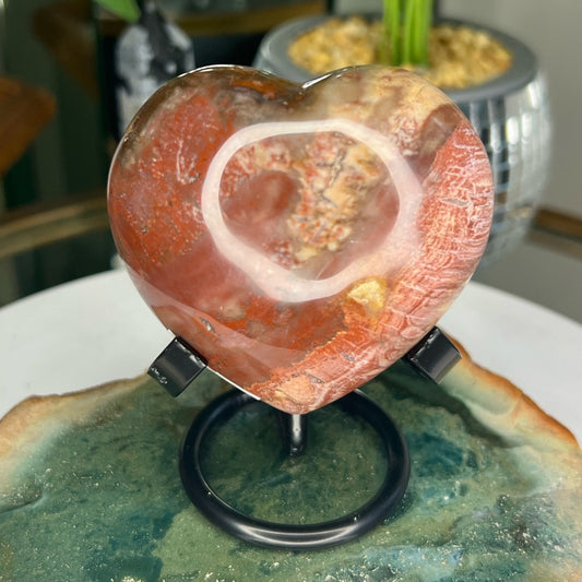Petrified Wood Heart - PWH01
