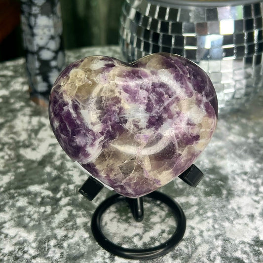 Lepidolite Heart - LDH01