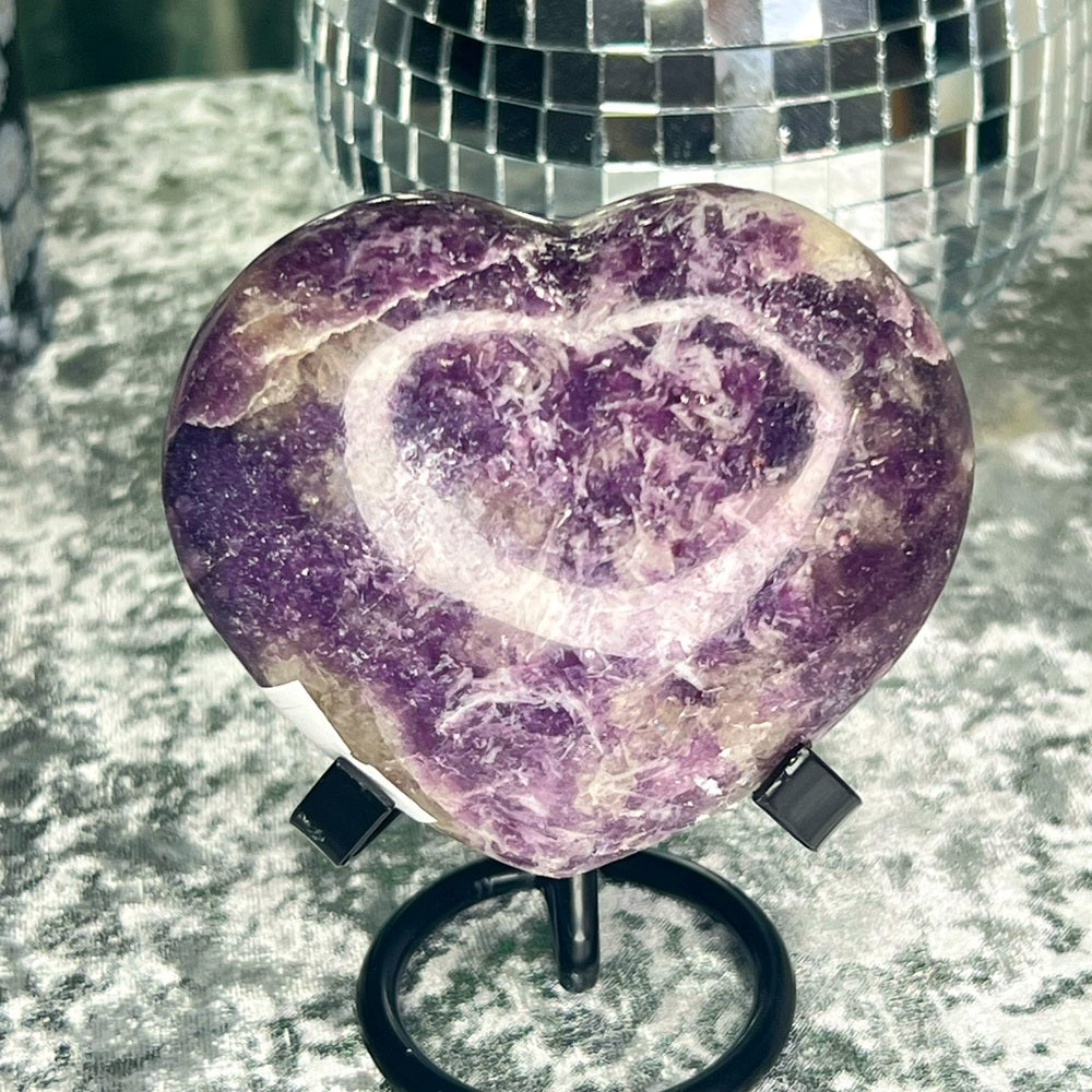 Lepidolite Heart - LDH02
