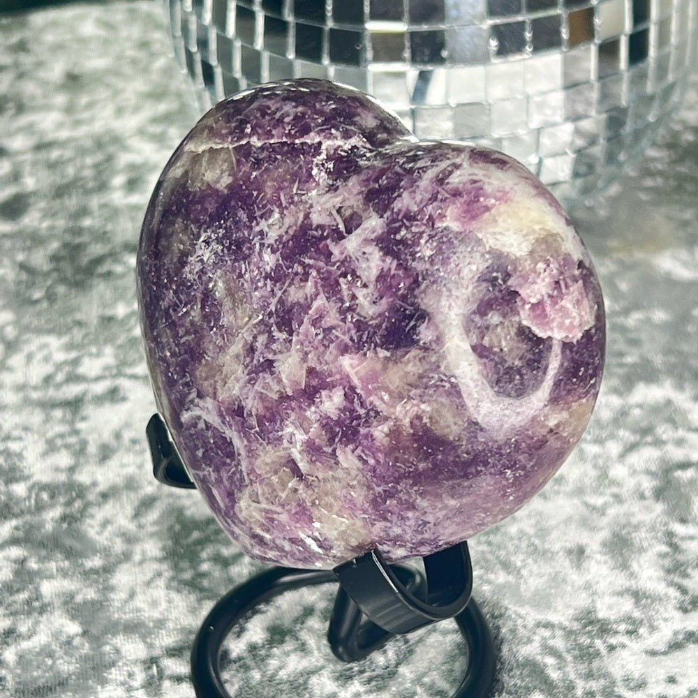 Lepidolite Heart - LDH02