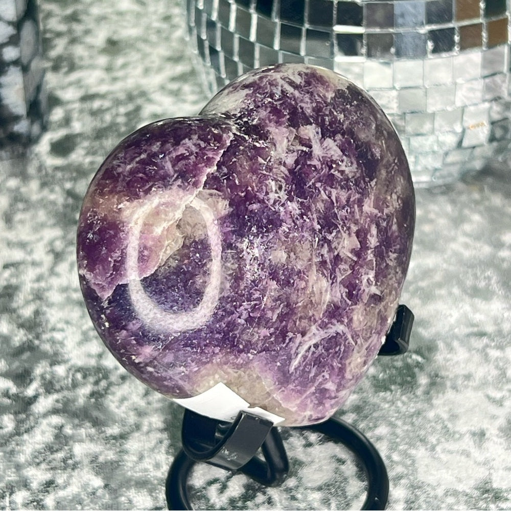 Lepidolite Heart - LDH02