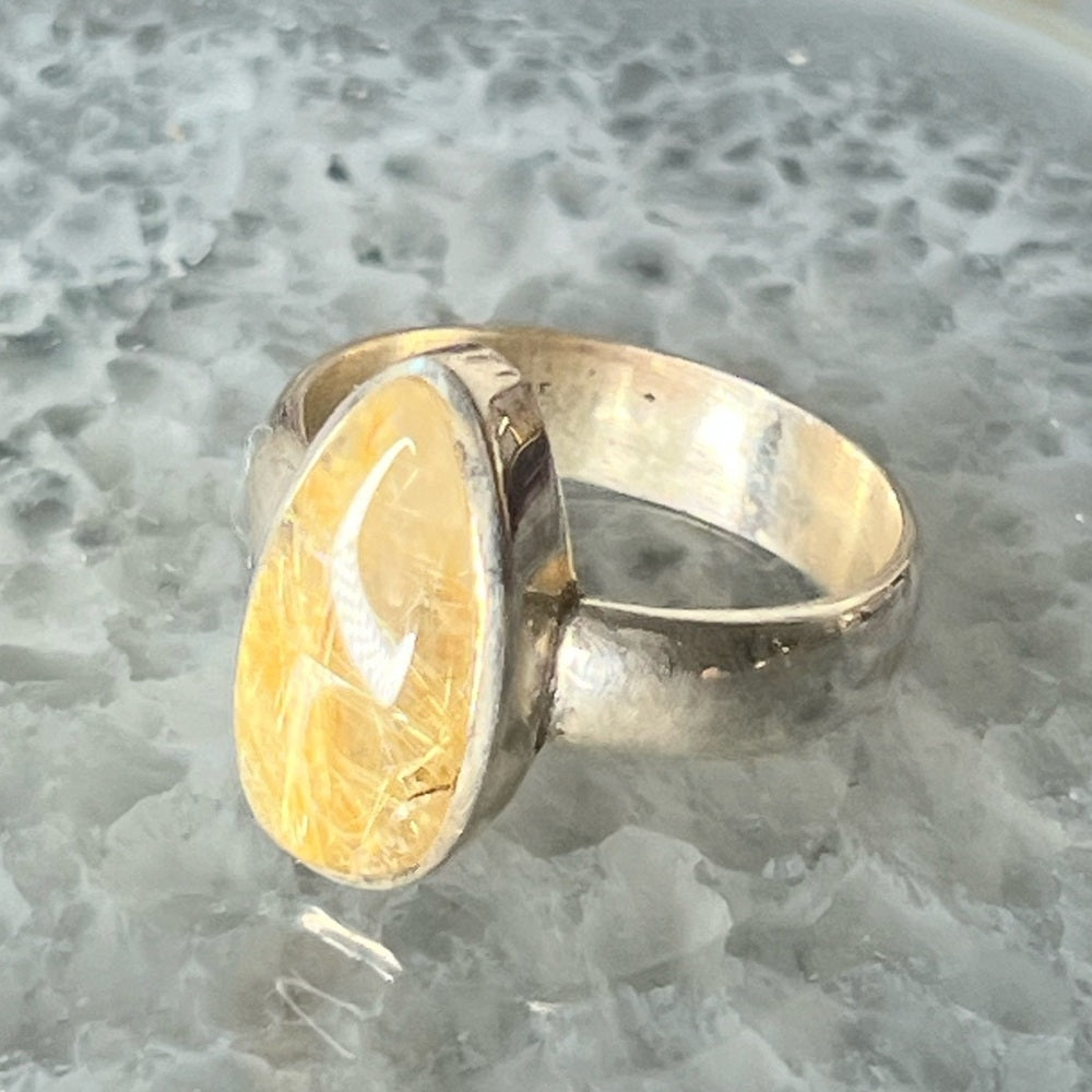 Golden Rutile Ring size 14