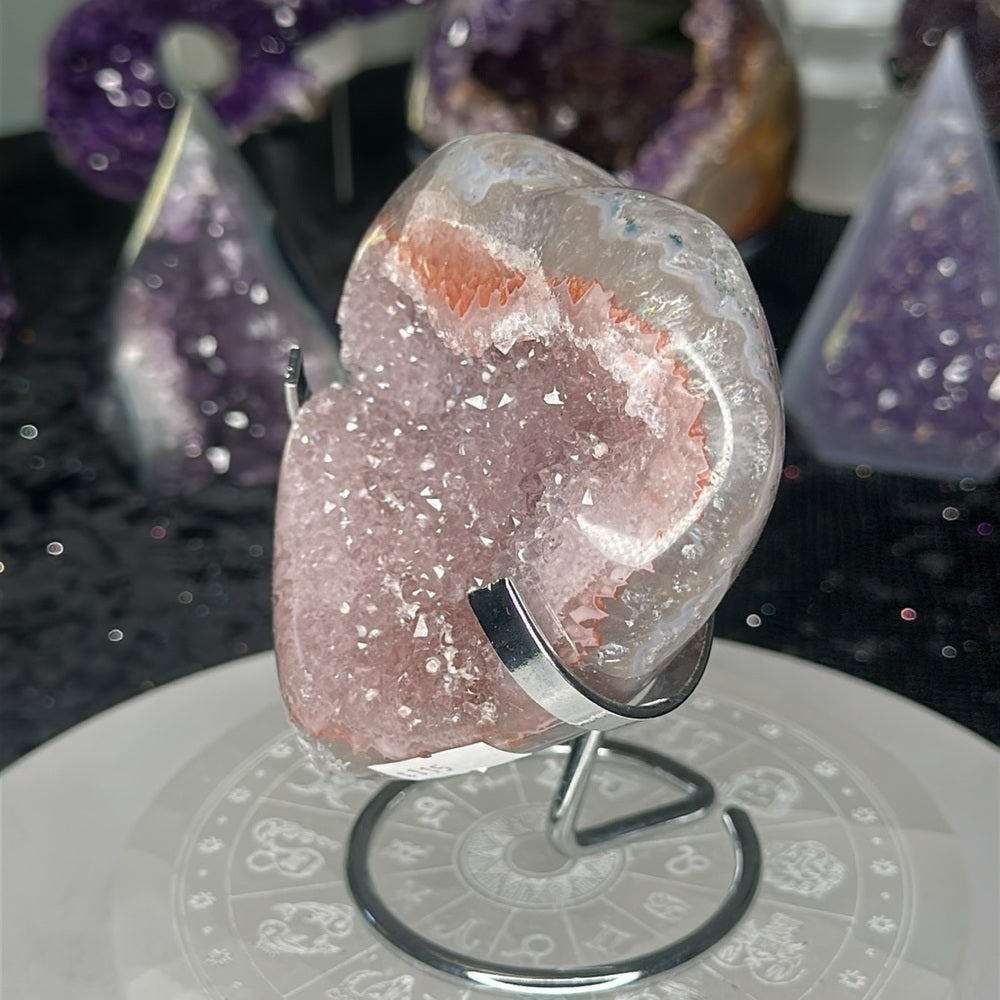 Amethyst Druzy Heart - AZH03