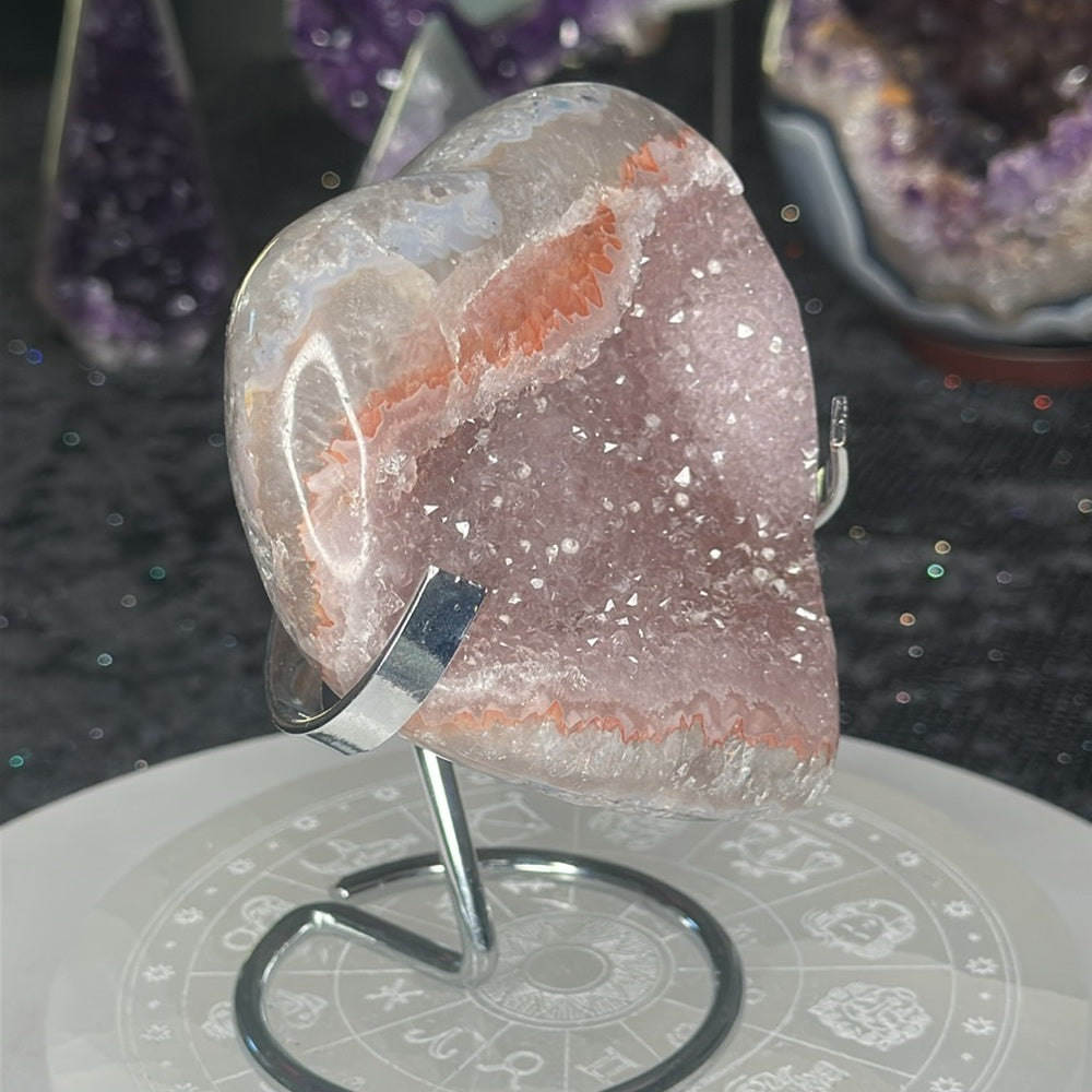 Amethyst Druzy Heart - AZH03