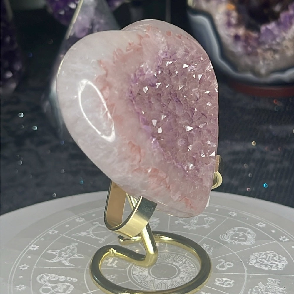 Amethyst Druzy Heart - AZH01