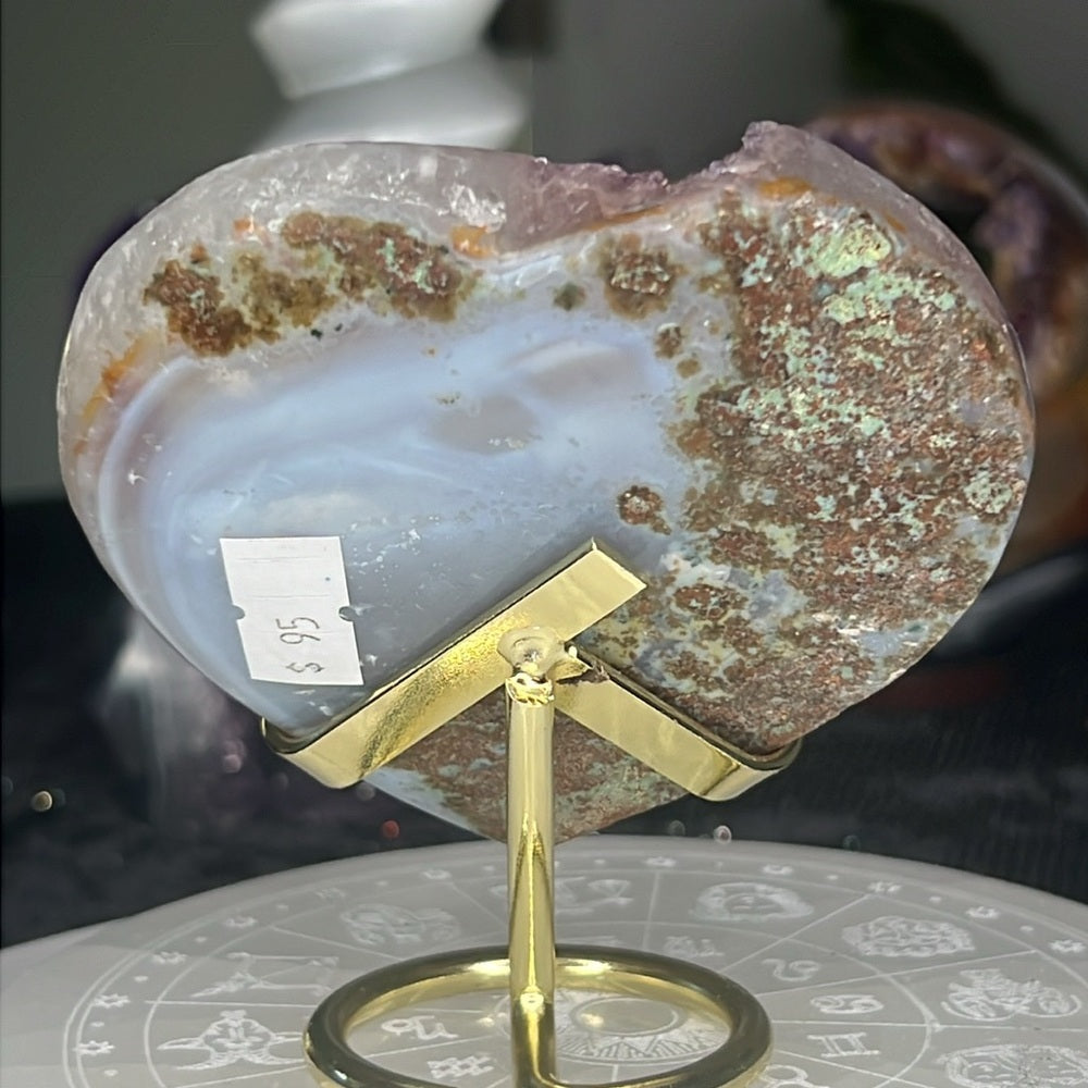 Amethyst Druzy Heart - AZH02