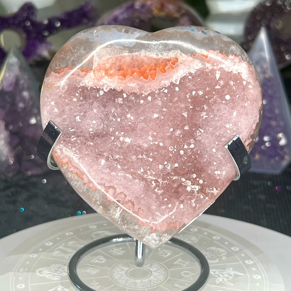 Amethyst Druzy Heart - AZH03