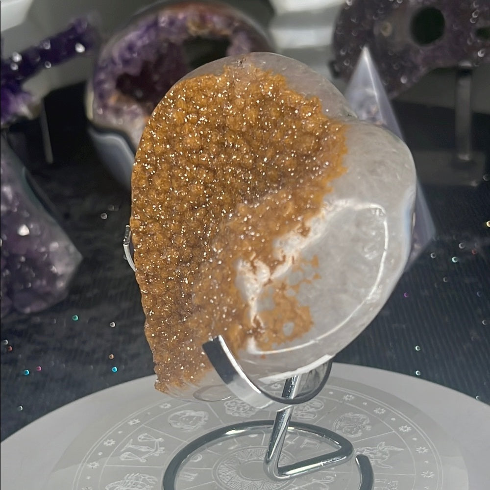 Amethyst Druzy Heart - AZH04