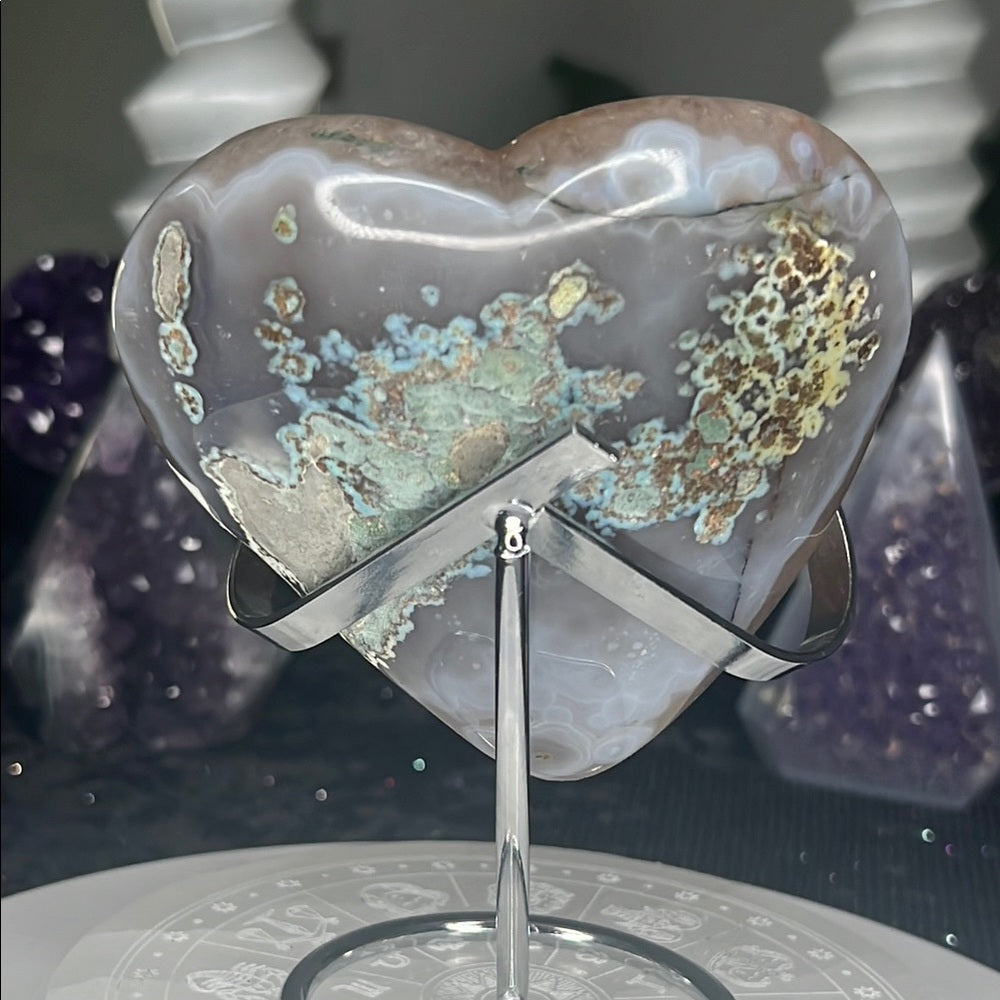 Amethyst Druzy Heart - AZH04