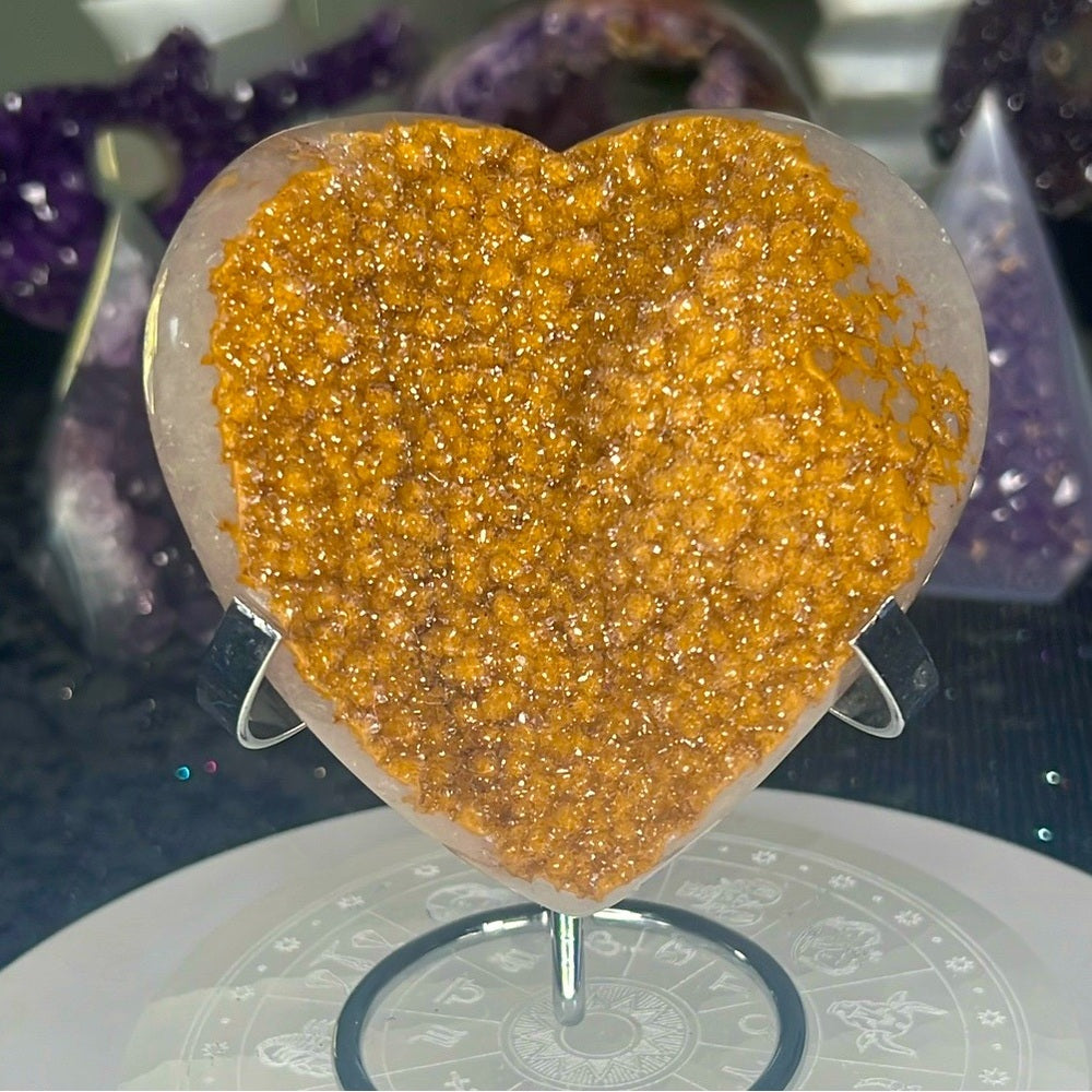 Amethyst Druzy Heart - AZH04