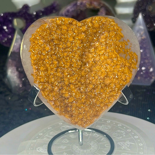 Amethyst Druzy Heart - AZH04