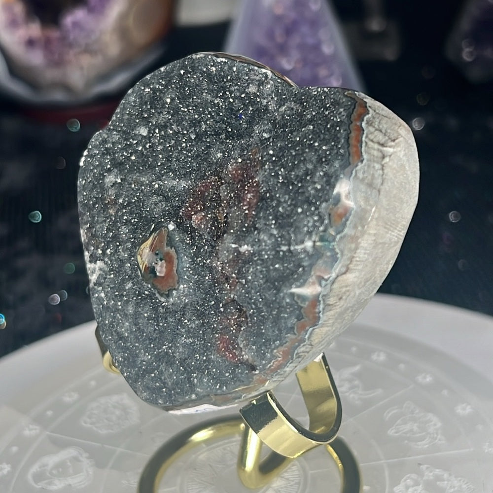 Amethyst Druzy Heart - AZH05
