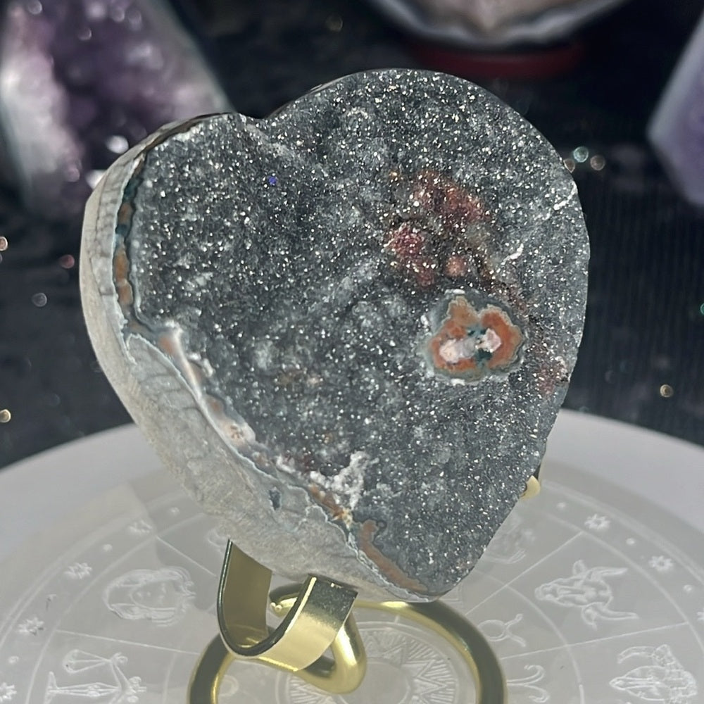 Amethyst Druzy Heart - AZH05