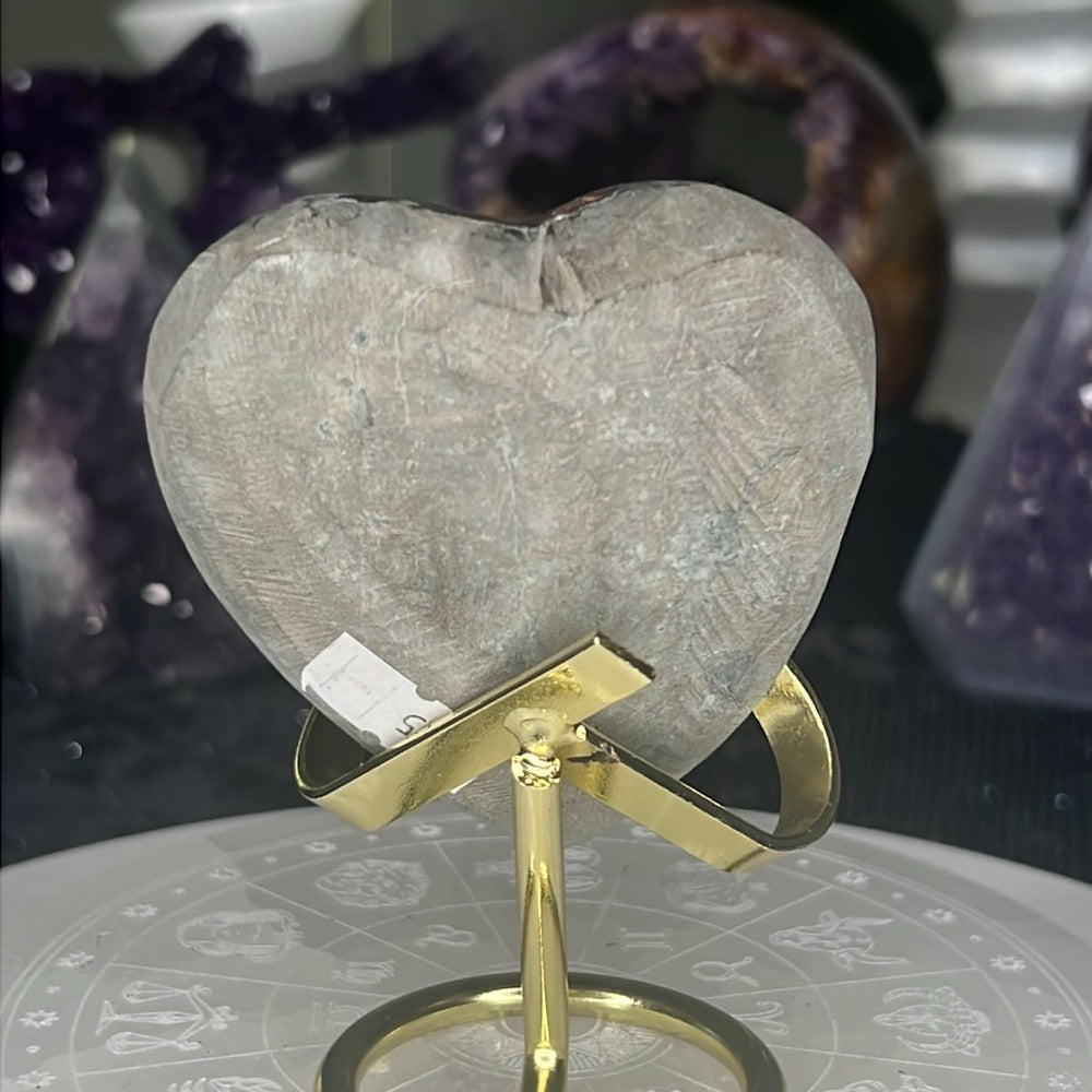Amethyst Druzy Heart - AZH05