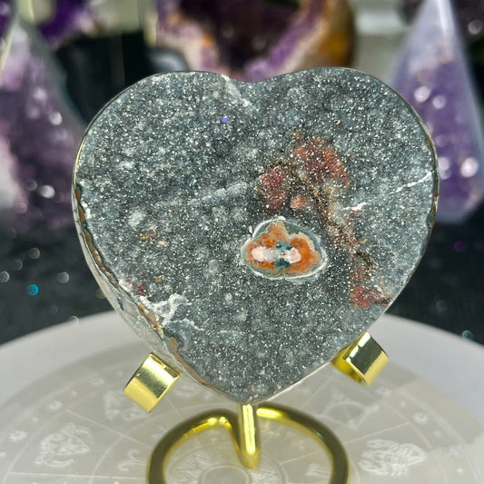 Amethyst Druzy Heart - AZH05