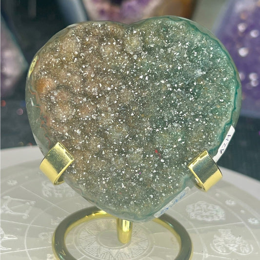 Amethyst Druzy Heart - AZH06