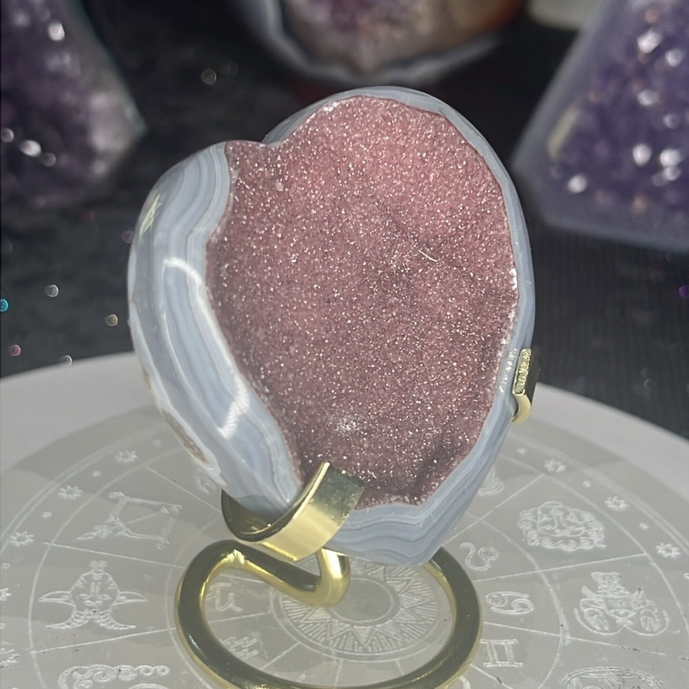 Amethyst Druzy Heart - AZH07