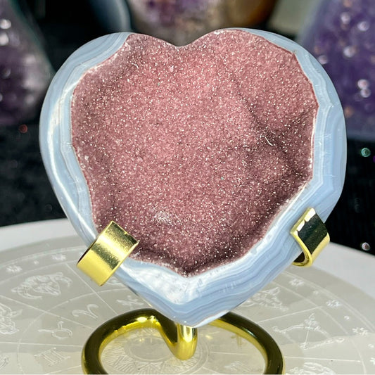 Amethyst Druzy Heart - AZH07