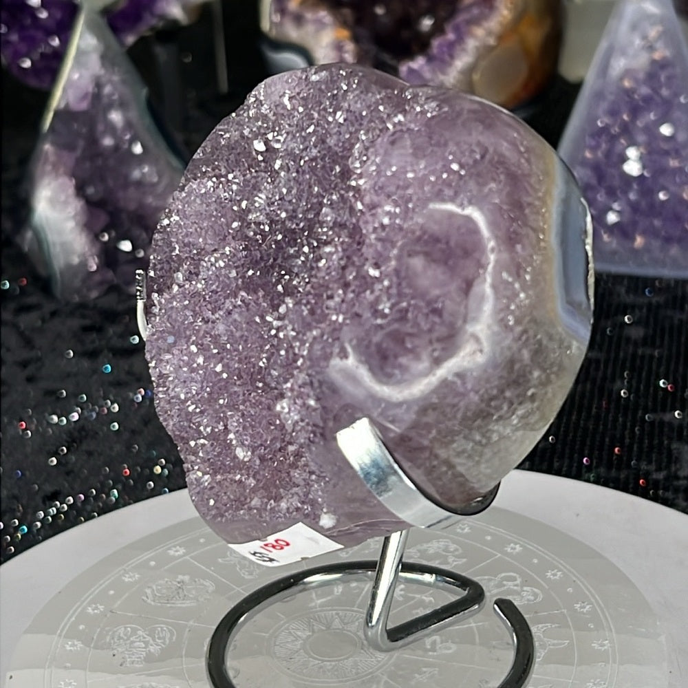 Amethyst Druzy Heart - AZH12