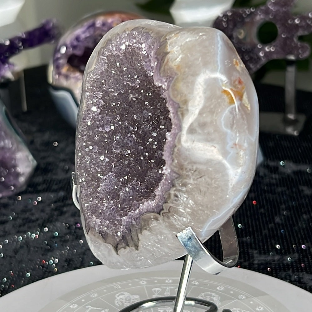 Amethyst Druzy Heart - AHZ14
