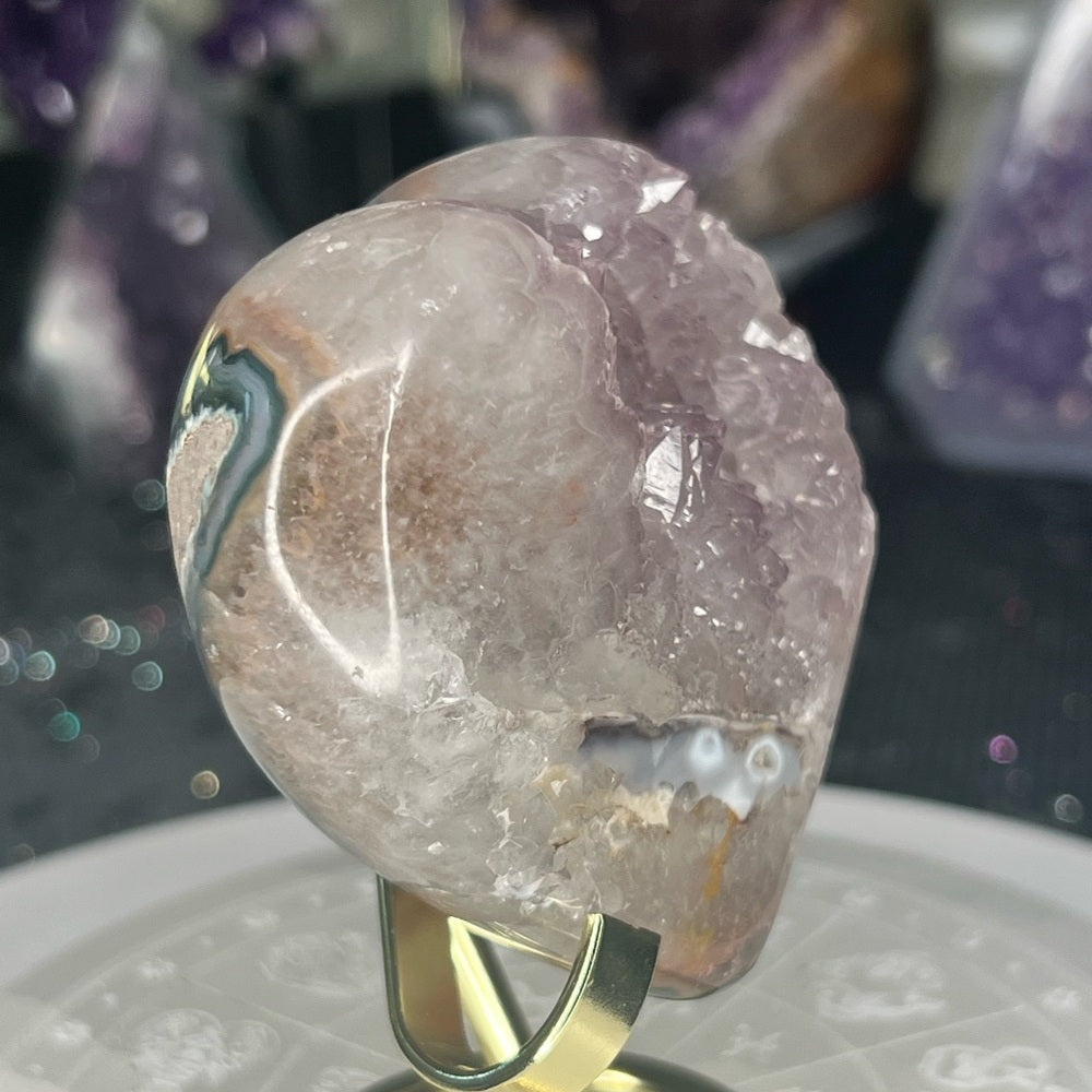 Amethyst Druzy Heart - AHZ21