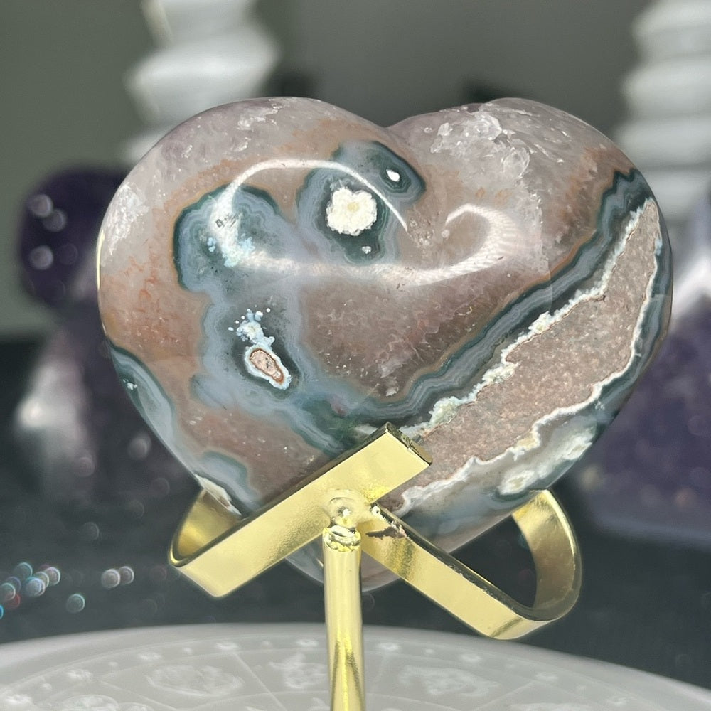 Amethyst Druzy Heart - AHZ21