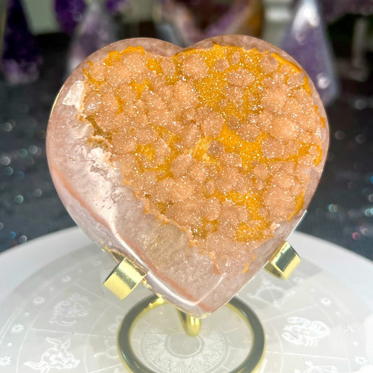 Amethyst Druzy Heart - AZH24
