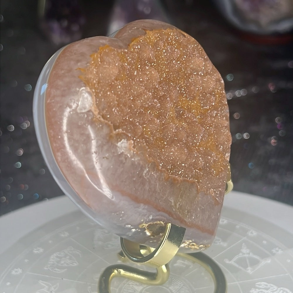 Amethyst Druzy Heart - AZH24