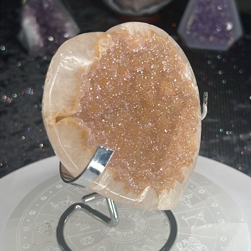 Amethyst Druzy Heart - AZH25