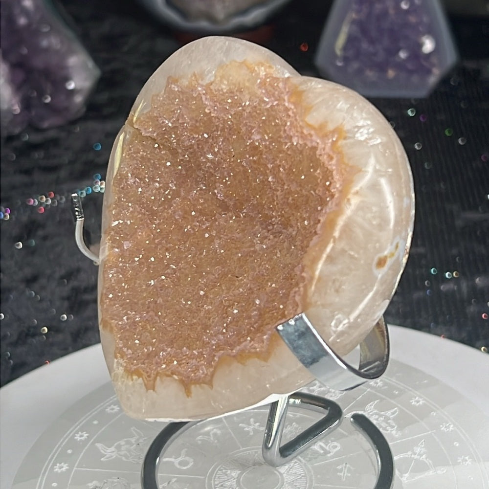 Amethyst Druzy Heart - AZH25