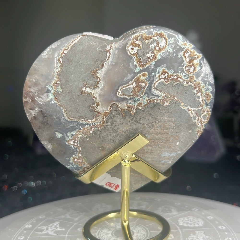 Amethyst Druzy Heart - AHZ26