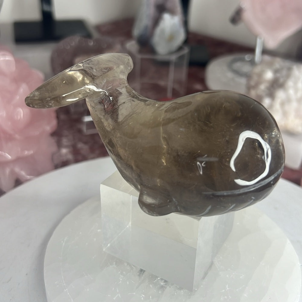 Smokey Quartz Whale - SQW01