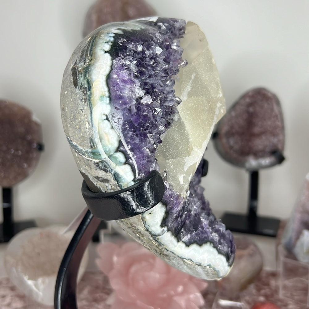Galaxy Druzy Amethyst Freeform w/ Calcite - ADF301