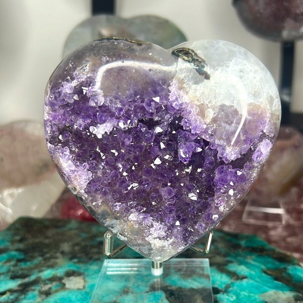 Druzy Amethyst Heart - DAH02