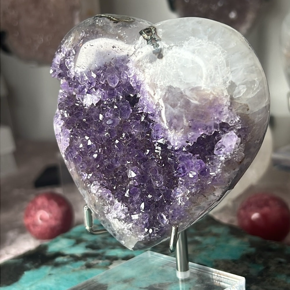 Druzy Amethyst Heart - DAH02